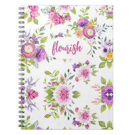 Caderno Espiral Cor Flórida Púrpura Flórida Flórida Farinha Femini