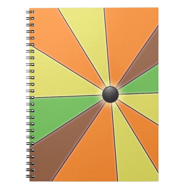 Caderno Espiral Cor Laranja da roda (Frente)