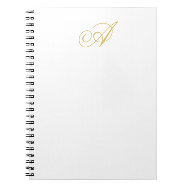 Caderno Espiral Cor Monograma Clássico Profissional Inicial (Frente)