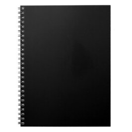 Caderno Espiral Cor Preto Clássico Cor Sólida Minimalista