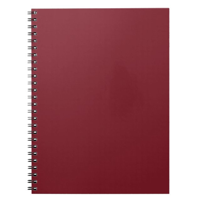 Caderno Espiral Cor Rich Dark Red Solid 2025 do Ano (Frente)