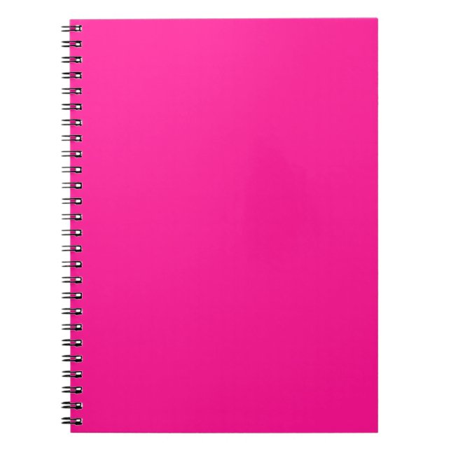 Caderno Espiral cor rosa escuro (Frente)