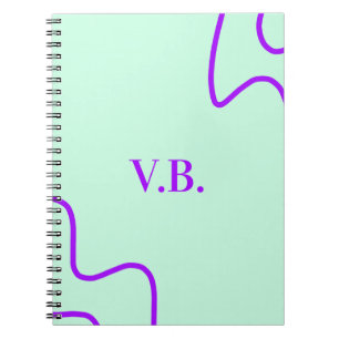 Caderno Espiral Cor simples adicionar texto nome monograma