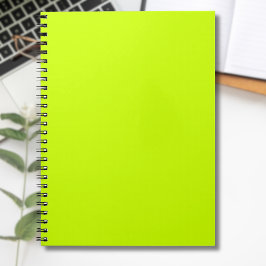 Caderno Espiral Cor Sólida Amarela Limão Neon | Clássico