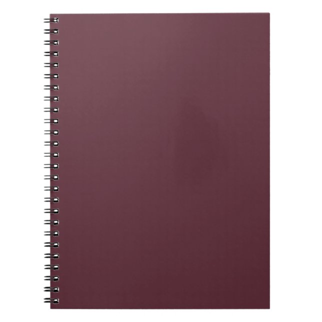 Caderno Espiral Cor Sólida da Borgonha (Frente)