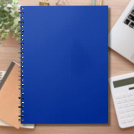 Caderno Espiral Cor Sólida de Cobalto Elétrico | Elegante Clássico