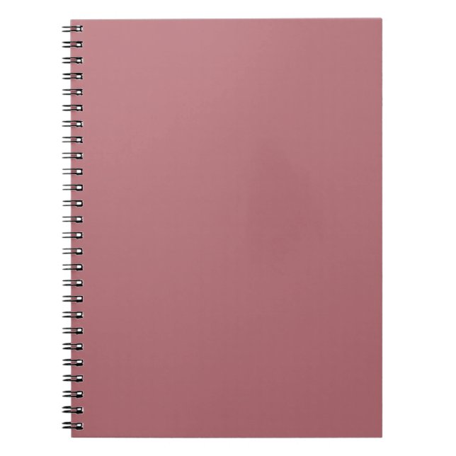 Caderno Espiral Cor Sólida do Rosa Dusty (Frente)