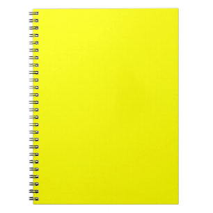 Caderno Espiral Cor Sólida Neon Amarelo