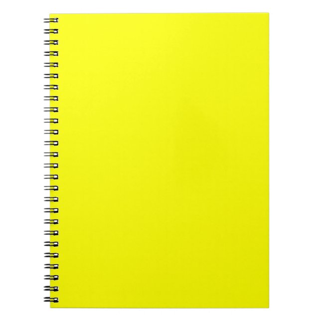 Caderno Espiral Cor Sólida Neon Amarelo (Frente)
