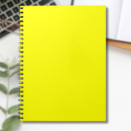 Caderno Espiral Cor Sólida Neon Amarelo | Clássico