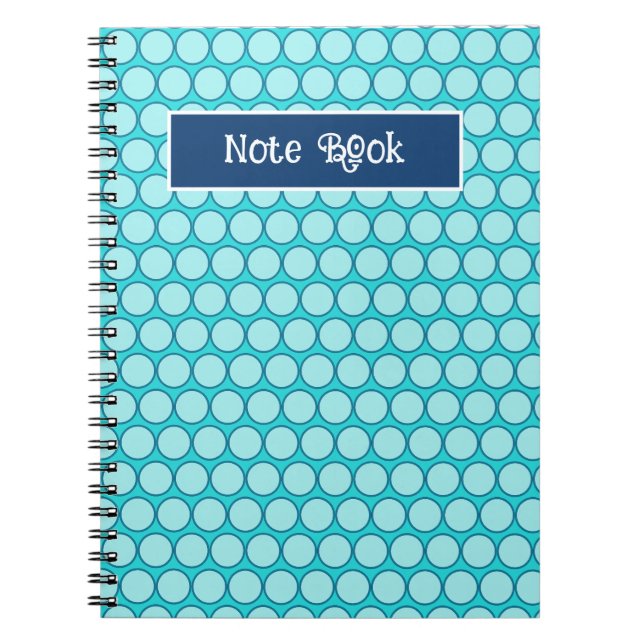 Caderno Espiral Cor Sólida Turquesa Média (Frente)