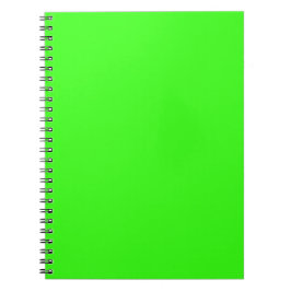 Caderno Espiral Cor Verde Neon Cor Sólida Minimalista