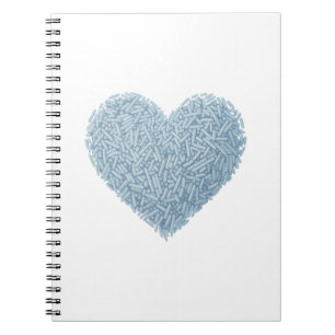 Caderno Espiral Coração Adorável com Confeitos   Confeitos de Bebê