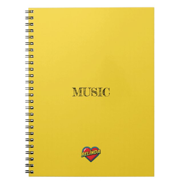 Caderno Espiral Coração Amarelo Belinda (Frente)