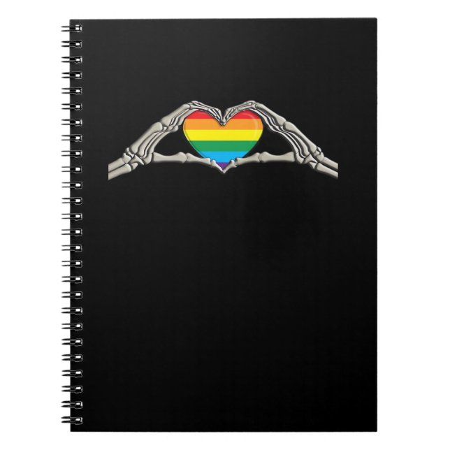 Caderno Espiral Coração Ativo Mãos Ósseas (Frente)