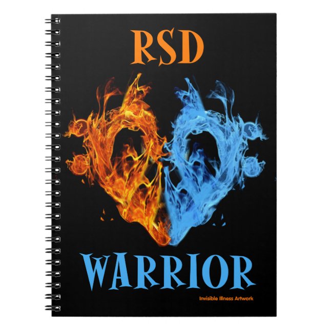 Caderno Espiral Coração/Chamas...RSD (Frente)