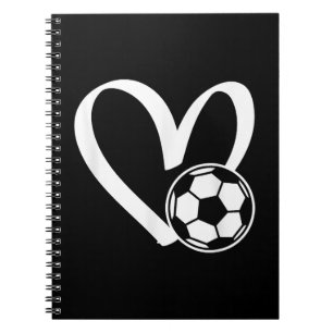 Caderno Espiral Coração da Bola do Futebol