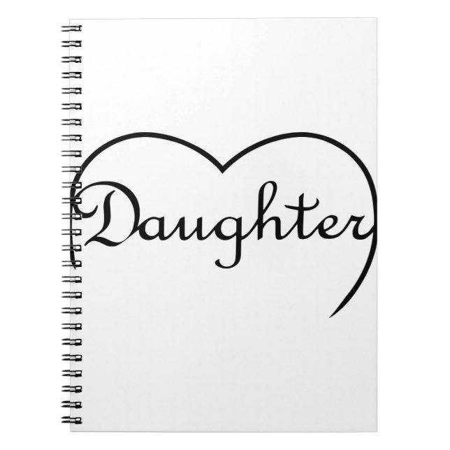 Caderno Espiral Coração da filha (Frente)