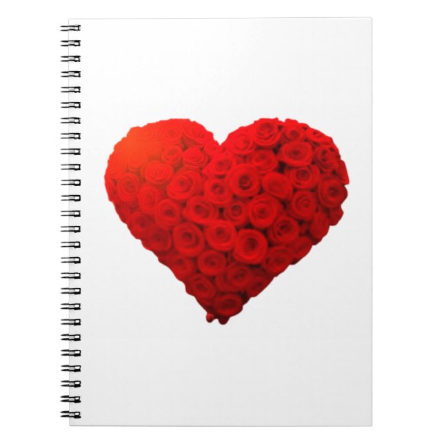 CADERNO ESPIRAL CORAÇÃO DAS ROSAS (Frente)
