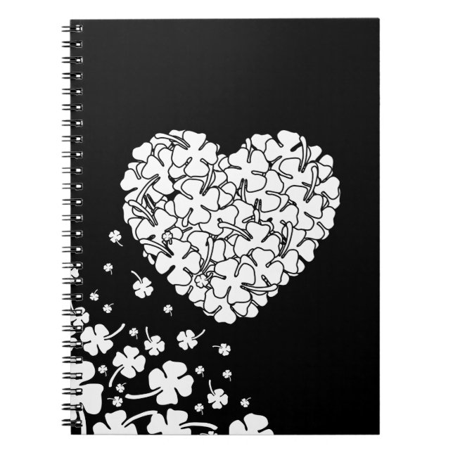 Caderno Espiral Coração de Trevo (Frente)