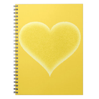 Caderno Espiral Coração distorcido amarelo customizável