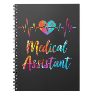 Caderno Espiral Coração do Hospital de Enfermagem com Pulsação