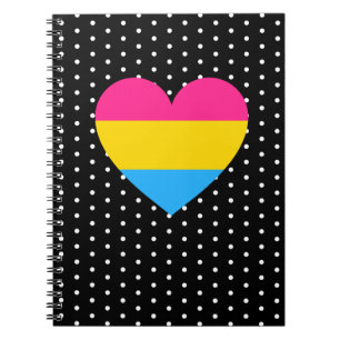 Caderno Espiral Coração do Orgulho Pansexual