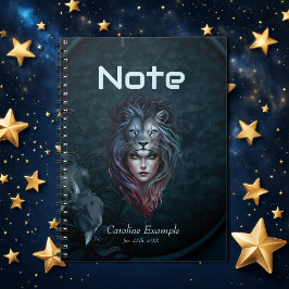 Caderno Espiral Coração e força feminina de Leão