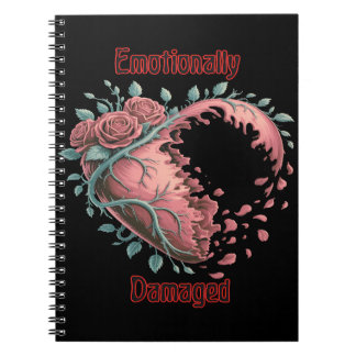 Caderno Espiral Coração e Rosas góticos