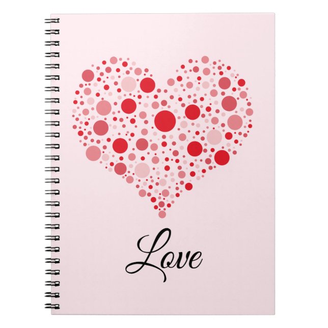 Caderno Espiral Coração em Pontos (Frente)