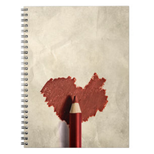 Caderno Espiral Coração Escrevado