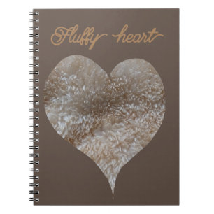Caderno Espiral Coração fluffy