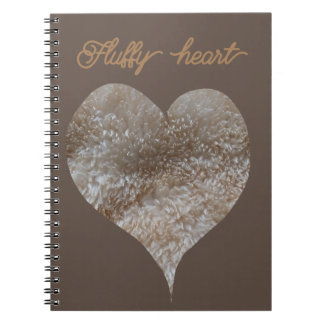 Caderno Espiral Coração fluffy