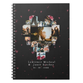 Caderno Espiral Coração Fotográfico 18 Personalizado Chic Formatad