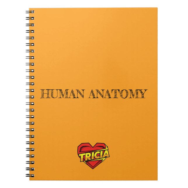 Caderno Espiral Coração Laranja Tricia (Frente)
