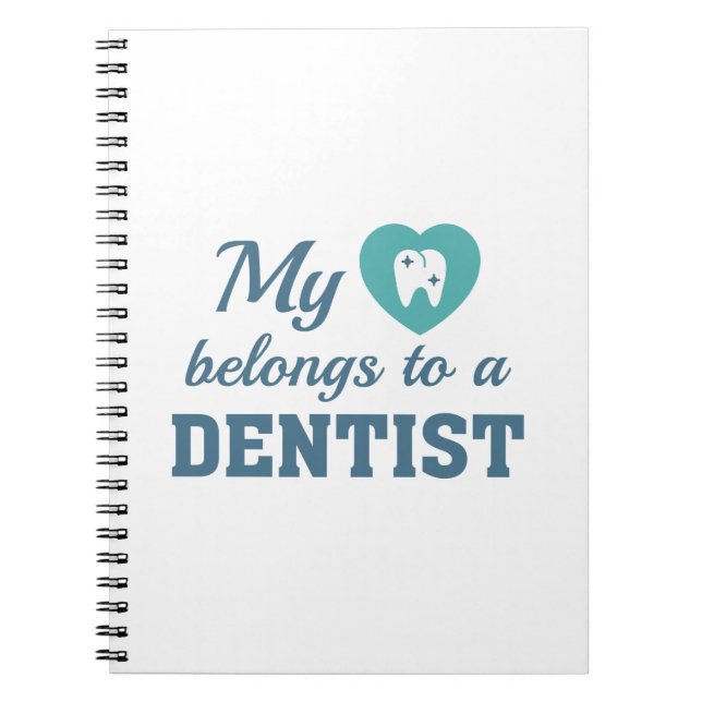Caderno Espiral Coração Pertence Dentista (Frente)
