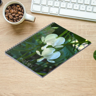Caderno Espiral Coração Pulmonar Branco Floral