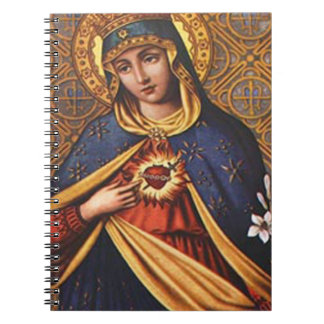 CADERNO ESPIRAL CORAÇÃO SAGRADO DE MARY 25 PRODUTOS CUSTOMIZÁVEIS
