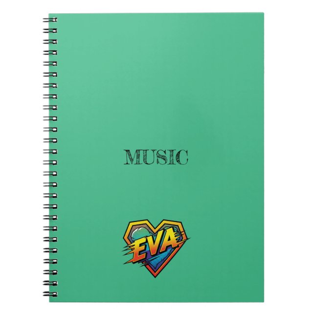 Caderno Espiral Coração Verde Eva (Frente)