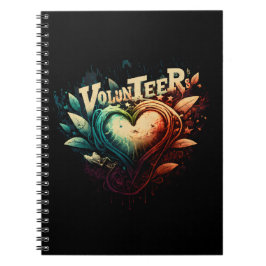 Caderno Espiral Coração voluntário