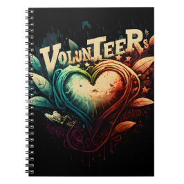 Caderno Espiral Coração voluntário