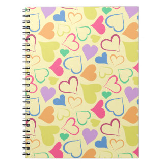 Caderno Espiral corações brincalhões