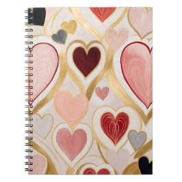 Caderno Espiral Corações de Amor