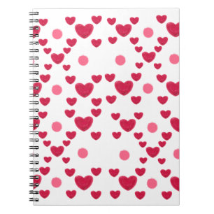 Caderno Espiral Corações de Jelly 3D Personalizados & Pontinhos Pa
