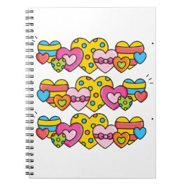 Caderno Espiral Corações de São Valentim