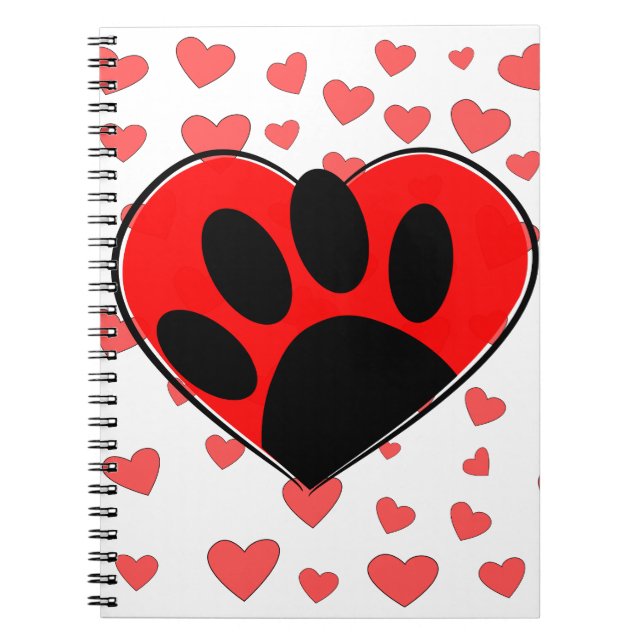 Caderno Espiral Corações do Cão ao Lover (Frente)