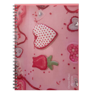 Caderno Espiral Corações e Rosas de chocolate Açúcares
