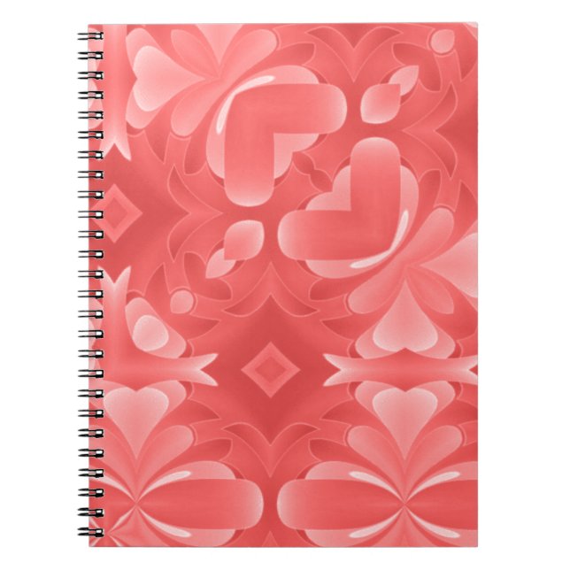 Caderno Espiral Corações vermelhos e diamantes (Frente)