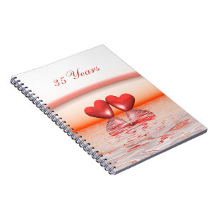 Caderno Espiral Corais de 35 anos