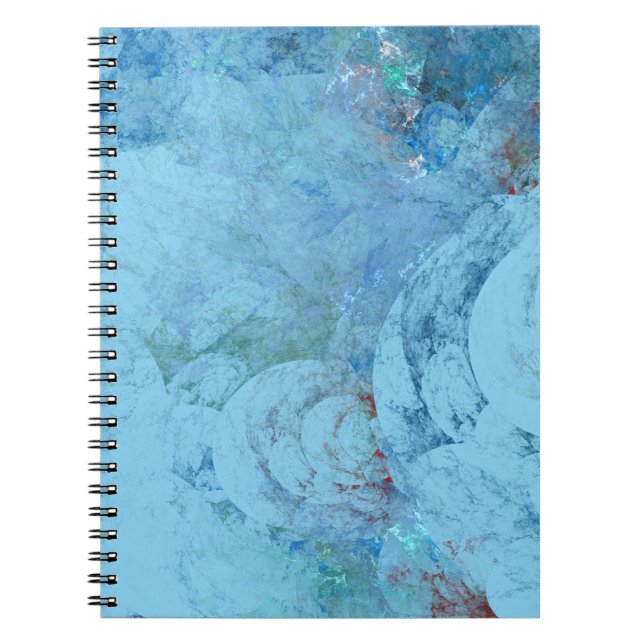 Caderno Espiral Coral Reef Abstrato art (Frente)